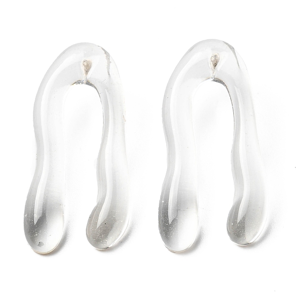 

PandaHall Resin Twist Arch Stud Earrings, Clear, 41.5x21mm Resin Arch Clear