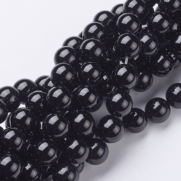 

PandaHall Natural Black Onyx Round Beads Strands, Grade A, Dyed, about 10mm, Hole: 1mm, about 37~39pcs/strand, 15 inch Black Onyx Round...