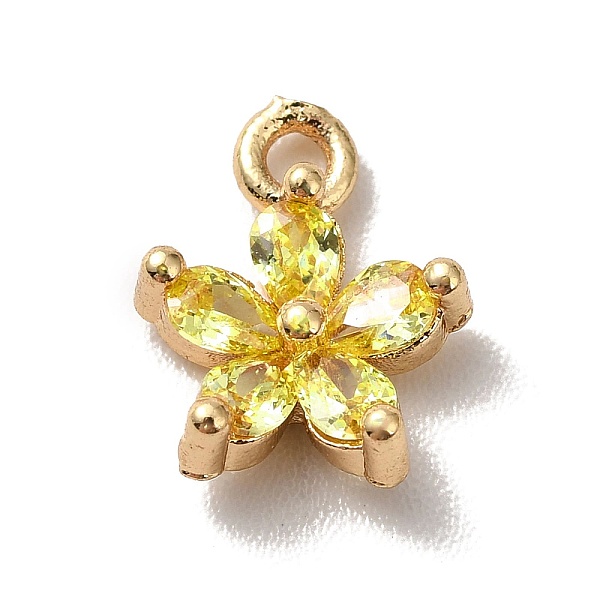 

PandaHall Brass Cubic Zirconia Flower Charms, Real 18K Gold Plated, Bauhinia Charm, Yellow, 10x8x3mm, Hole: 1.2mm Brass+Cubic Zirconia...