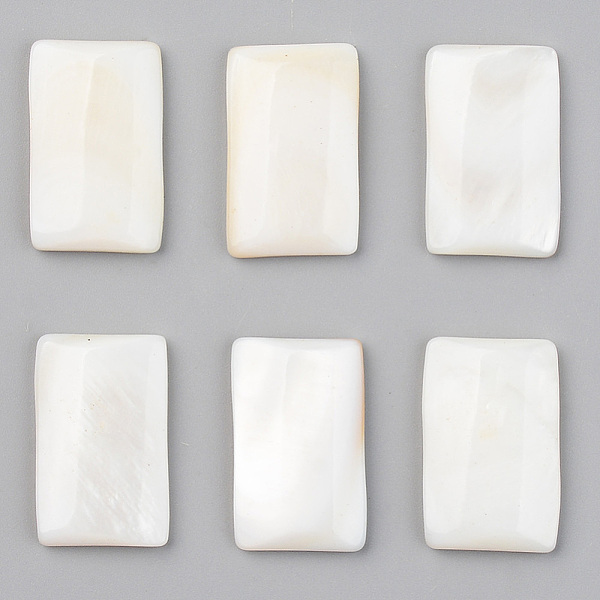 

PandaHall Natural Freshwater Shell Cabochons, Rectangle, Seashell Color, 21x13x3.5mm Freshwater Shell Rectangle
