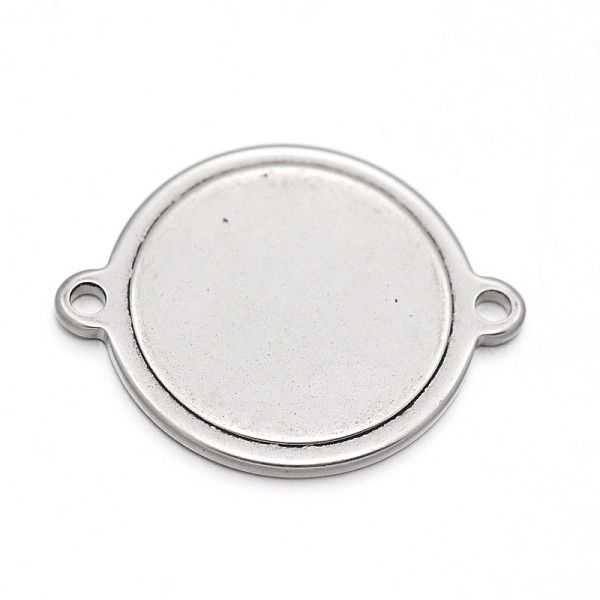 

PandaHall Flat Round 304 Stainless Steel Tag Blank Links connectors, Stainless Steel Color, 21x16x1.5mm, Hole: 1.5mm 304 Stainless Steel...