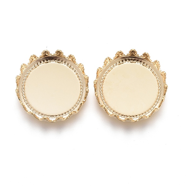 

PandaHall 304 Stainless Steel Cabochon Settings, Lace Edge Bezel Cups, Flat Round, Golden, Tray: 12mm, 13x3.5mm 304 Stainless Steel Flat...