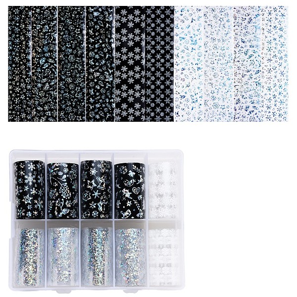 

PandaHall Laser Nail Art Transfer Stickers, Nail Decals, DIY Nail Tips Decoration for Women, Christmas Themed Pattern, Mixed Color..., Multicolor