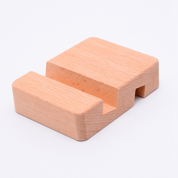 

PandaHall Beech Wood Mobile Phone Holders, Cell Phone Stand Holder, Universal Portable Tablets Holder, BurlyWood, 8x6x2cm Wood Orange