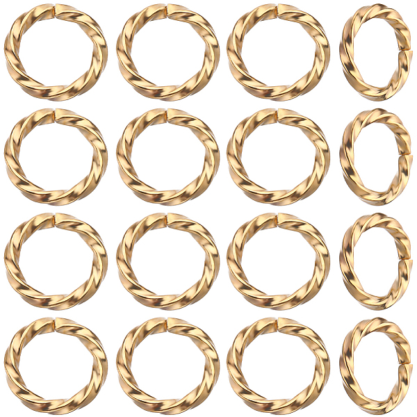 

PandaHall CREATCABIN 100Pcs Brass Open Jump Rings, Long-Lasting Plated, Twist Ring, Real 18K Gold Plated, 18 Gauge, 8x1mm, Inner Diameter...