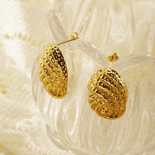 

PandaHall Stainless Steel Seashell Shape Earrings for Women Stainless Steel