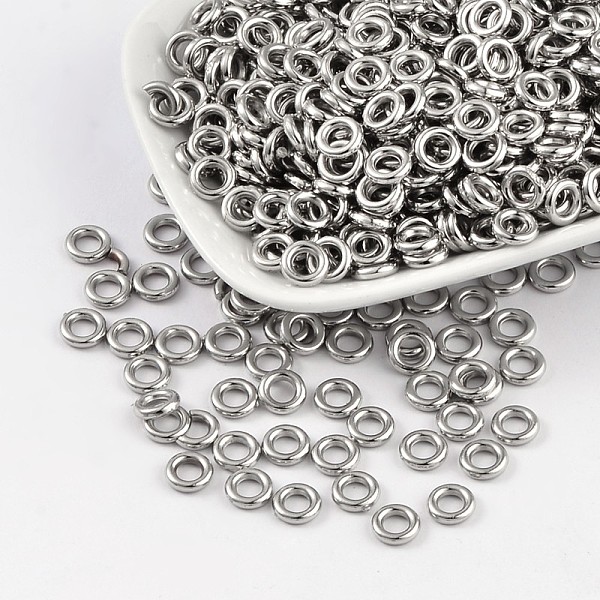

PandaHall CCB Plastic Beads, Platinum, Ring, 8x2mm, Hole: 4mm Plastic Ring