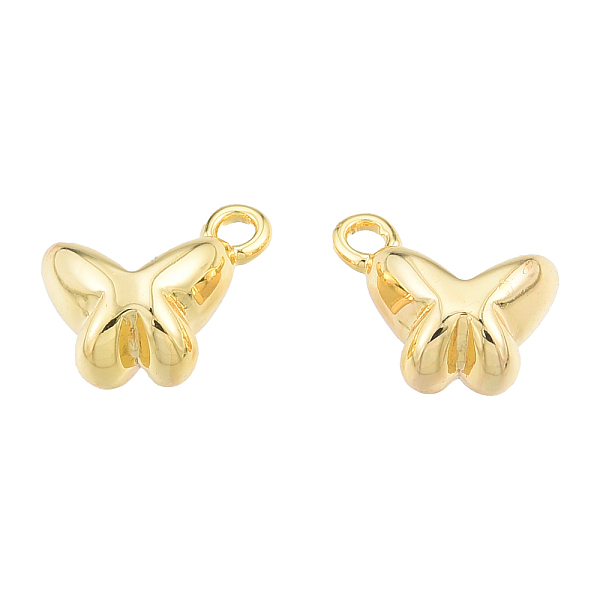

PandaHall Brass Charms, Nickel Free, Butterfly, Real 18K Gold Plated, 8x9x4.5mm, Hole: 1.2mm Brass Butterfly