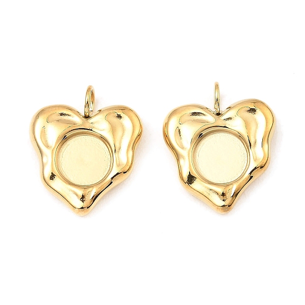 

PandaHall 304 Stainless Steel Pendant Cabochon Settings, Heart, Real 18K Gold Plated, Tray: 6mm, 15x12.5x3mm, Hole: 3.5mm 304 Stainless...