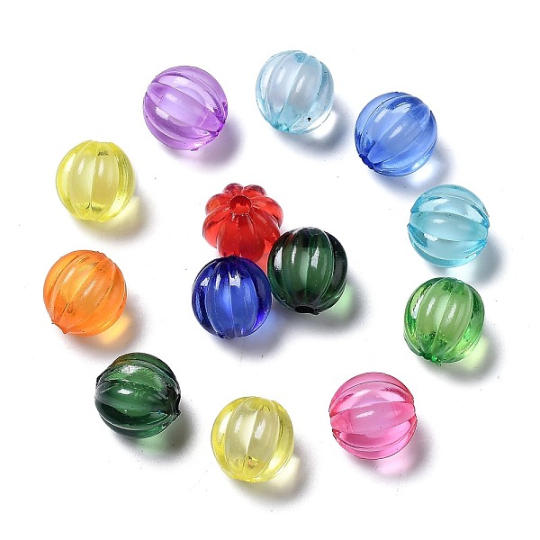 

PandaHall Transparent Acrylic Beads, Bead in Bead, Round, Pumpkin, Mixed Color, 10mm, Hole: 2mm Acrylic Pumpkin Multicolor