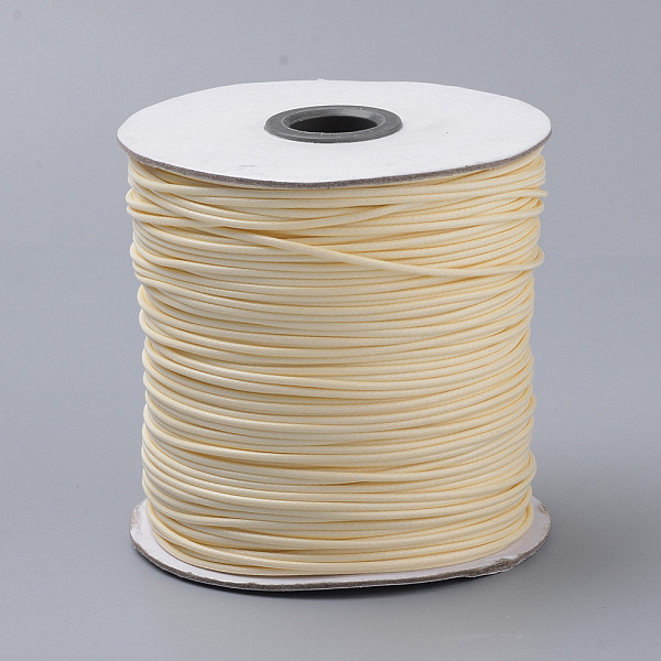 

PandaHall Braided Korean Waxed Polyester Cords, Beige, 0.8mm, about 87.48 yards(80m)/roll Waxed Polyester Cord Yellow