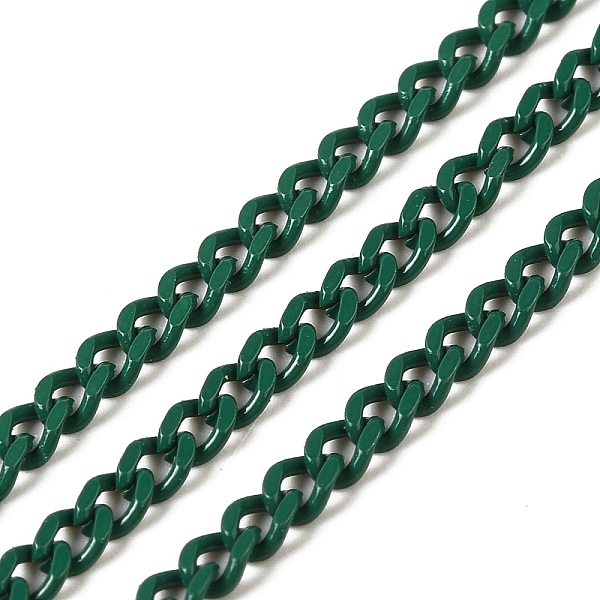 

PandaHall Spray Painted 304 Stainless Steel Curb Chains, with Spool, Unwelded, Green, 3x2x0.6mm 304 Stainless Steel Green