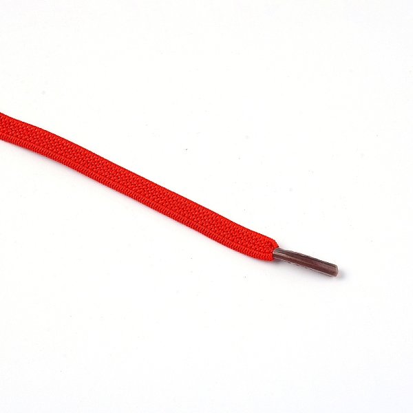 

PandaHall Spandex High Elastic Yarn Shoelaces, with Aluminum Buckles, Flat, Red, 18~1020x6~8x1.5~8mm, 4pcs/set Elastic Fibre Flat Red