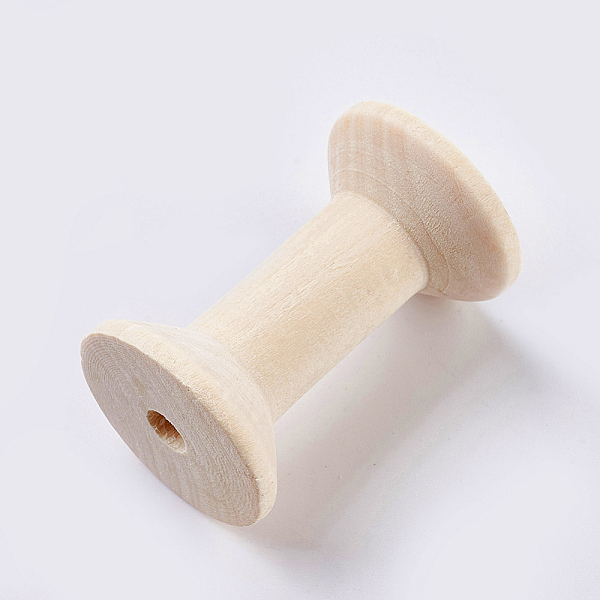 

PandaHall Wooden Empty Spools for Wire, Thread Bobbins, Blanched Almond, 48~48.5x31~31.5mm, Hole: 3.5mm Wood Orange