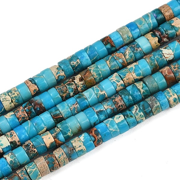 Brins de perles de jaspe impérial naturel