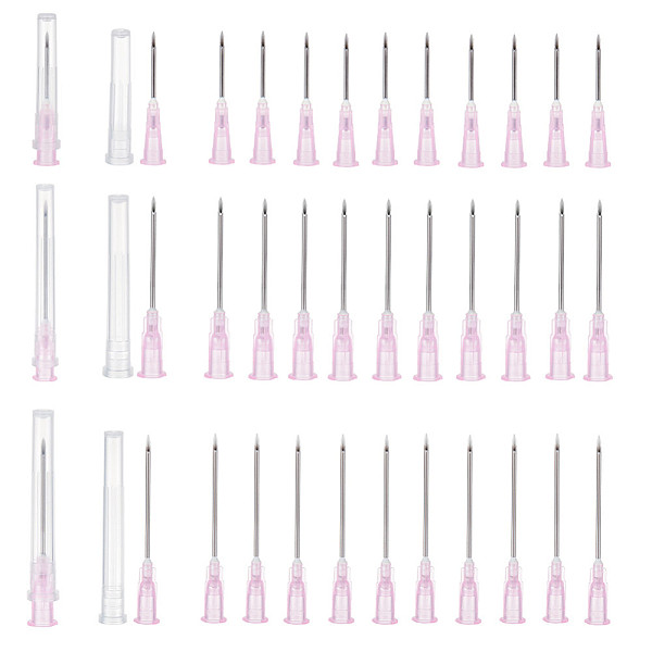 

PandaHall BENECREAT 90Pcs 3 Style 304 Stainless Steel Dispensing Needle with Plastic Luer Lock & Cap, Veterinary Injection Needle, Pet..., Pink