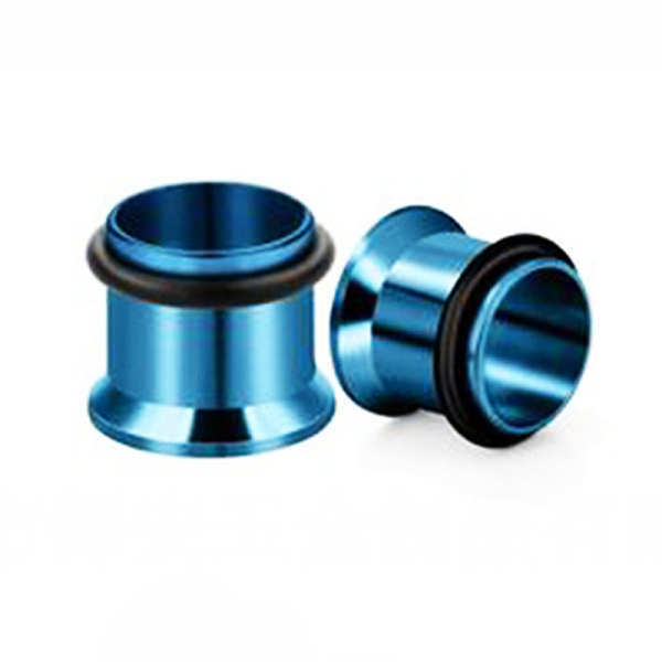 

PandaHall 316 Surgical Stainless Steel Screw Ear Gauges Flesh Tunnels Plugs, Blue, 1/2 inch(12mm) 316 Surgical Stainless Steel