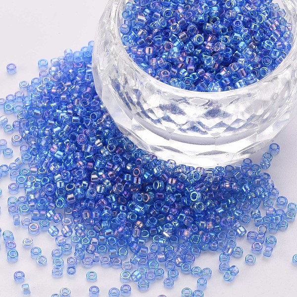 

PandaHall Glass Cylinder Beads, Seed Beads, Transparent Colours Rainbow, Round Hole, Rosy Brown, 1.5~2x1~2mm, Hole: 0.8mm, about 8000pcs/bag...