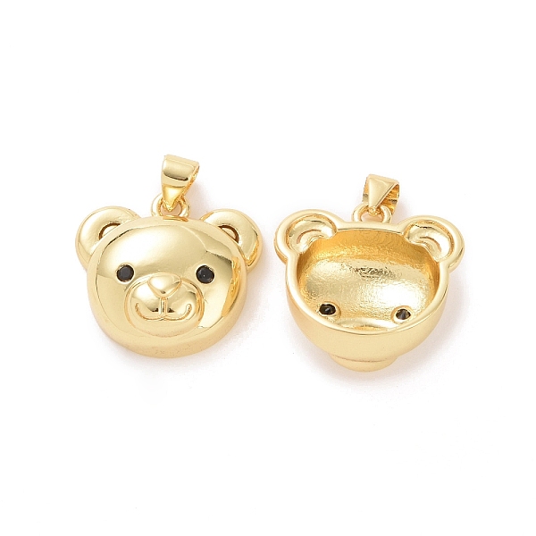 

PandaHall Brass Micro Pave Cubic Zirconia Pendants, Bear Head Charm, Real 18K Gold Plated, Real 18K Gold Plated, 18x19x9mm, Hole: 4x5mm..., Black