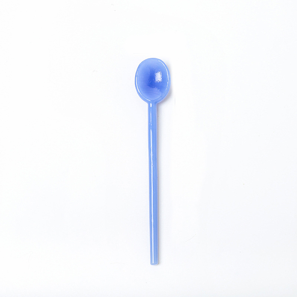

PandaHall Glass Spoon, Mixing Spoon, Royal Blue, 151x26mm Glass