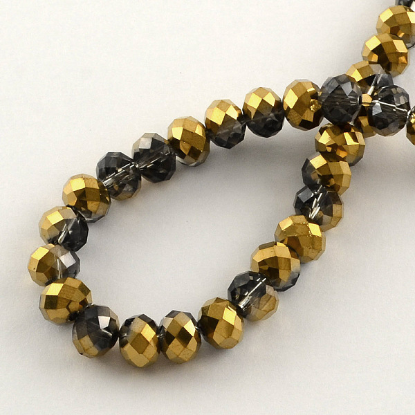 

PandaHall Electroplate Transparent Faceted Rondelle Glass Bead Strands, Mixed Color, 8x5.5mm, Hole: 1.5mm, about 72pcs/strand Glass Rondelle