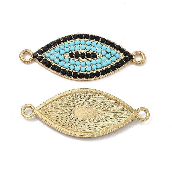 

PandaHall Alloy Connector Charms with Jet Rhinestone, Eye Links, Nickel, Golden, 37x14.5x2mm, Hole: 2mm Alloy+Rhinestone Eye Black