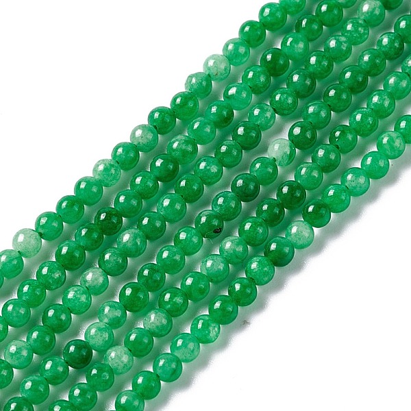 

PandaHall Natural White Jade Beads Strands, Dyed, Round, Green, 2.5~3mm, Hole: 0.7mm, about 131pcs/strand, 15.75 inch(40cm) White Jade Round...