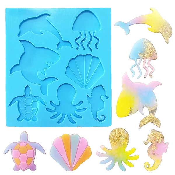 

PandaHall Ocean Theme Mixed Marine Organism DIY Pendant Silhouette Silicone Molds, Resin Casting Molds, for UV Resin & Epoxy Resin Jewelry...