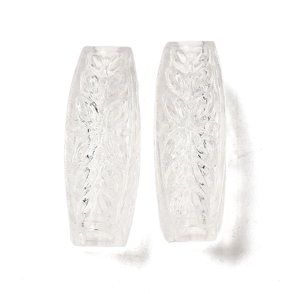 

PandaHall Transparent Acrylic European Beads, Large Hole Beads, Barrel, Clear, 30x11x11mm, Hole: 6mm, about 221pcs/500g Acrylic Barrel Clear