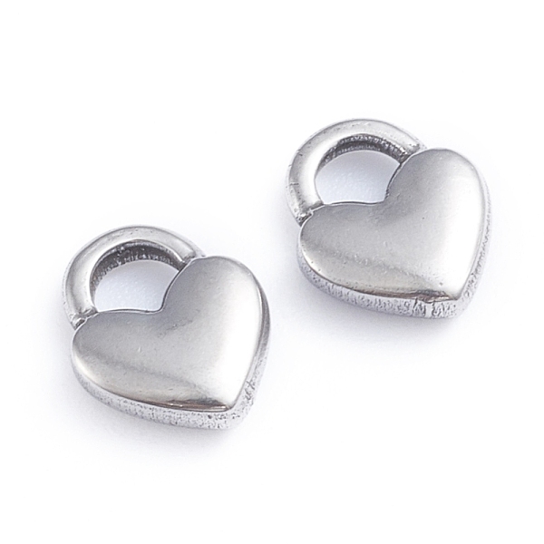 

PandaHall 304 Stainless Steel Charms, Heart Lock, Stainless Steel Color, 10.5x9x2.5mm, Hole: 3x3.5mm 304 Stainless Steel Lock