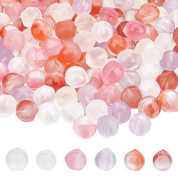 

PandaHall 120Pcs 6 Colors Glass Beads, Nuggets, Half Drilled, for DIY Hair Accessories, Mixed Color, 13x12x11.5mm, Hole: 1.2mm, 20pcs/color..., Multicolor