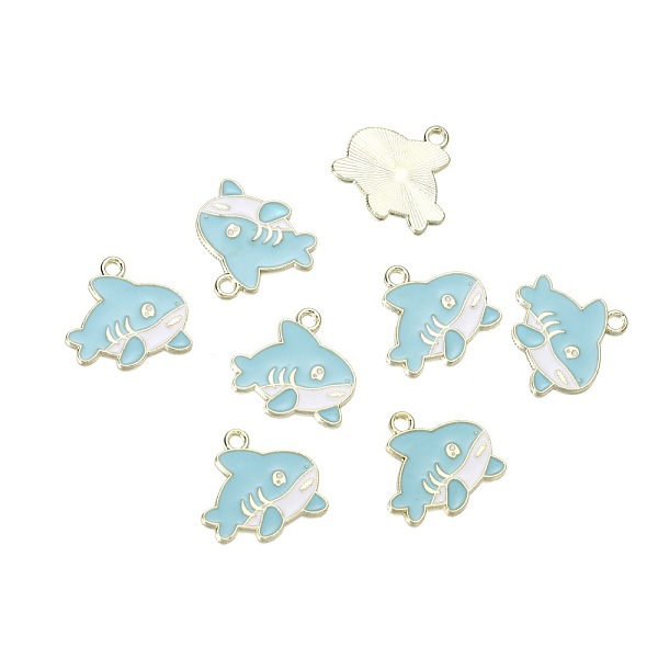 

PandaHall Alloy Enamel Pendants, Golden, Shark, 18.7x20mm Alloy+Enamel Shark