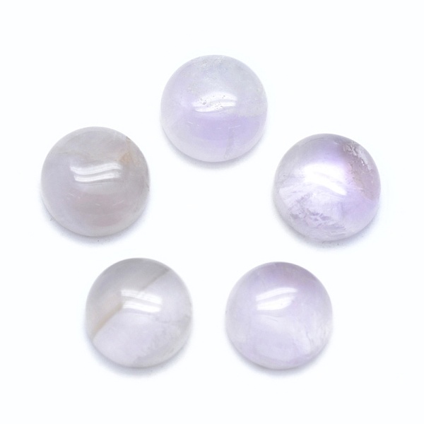 

PandaHall Natural Amethyst Cabochons, Flat Round, 8x3~4mm Amethyst Flat Round