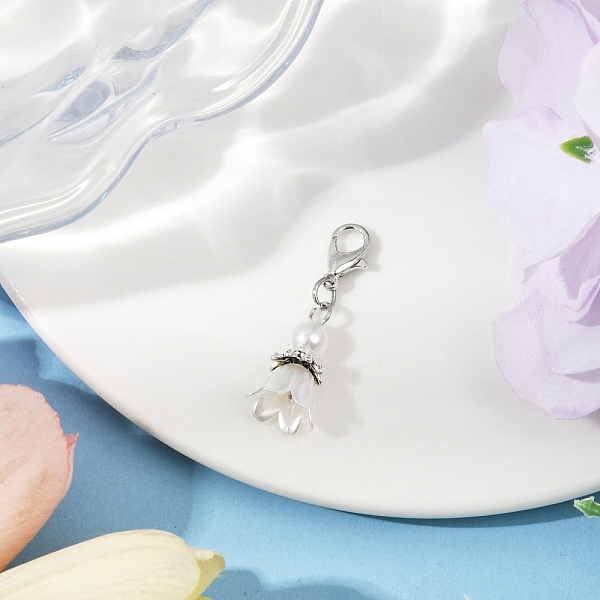 花 ABS プラスチック パール ペンダント デコレーション