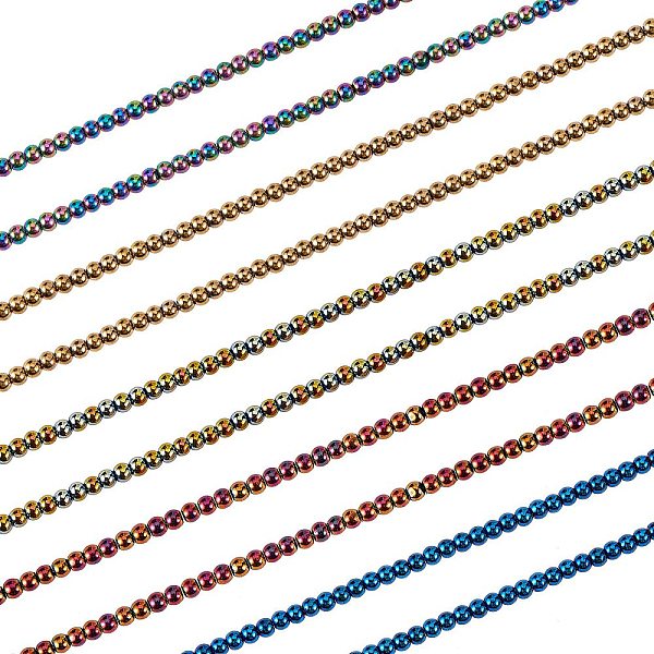 

PandaHall 5 Strands 5 Colors Electroplate Glass Beads Strands, Round, Mixed Color, 3mm, Hole: 0.5mm, about 295~297pcs/strand, 26.77 inch..., Multicolor