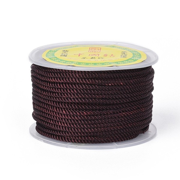 

PandaHall Polyester Milan Cord for DIY Jewelry Craft Making, Coconut Brown, 3mm, about 27.34 yards(25m)/roll Polyester Brown