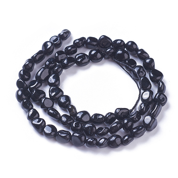 

PandaHall Natural Tourmaline Beads Strands, Tumbled Stone, Nuggets, Black, 4~8x4~8mm, Hole: 1mm, about 42~50pcs/strand, 15.7 inch(40cm)...
