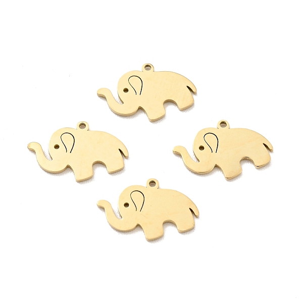 

PandaHall Ion Plating(IP) 304 Stainless Steel Glaze Manual Polishing Charms, Elephant, Golden, 7x11.5x0.7mm, Hole: 0.7mm 304 Stainless Steel...