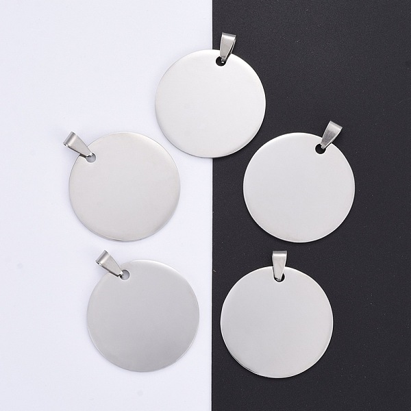 

PandaHall 304 Stainless Steel Pendants, Manual Polishing, Blank Stamping Tags, Flat Round, Stainless Steel Color, 35x35x1.8mm 304 Stainless...