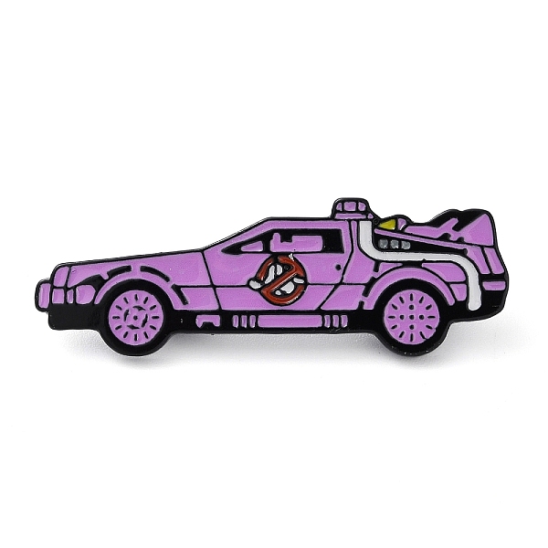 

PandaHall Black Alloy Brooches, Enamel Pins, for Backpack Clothes, Car, Medium Orchid, 18x52.5x2mm Alloy+Enamel Car