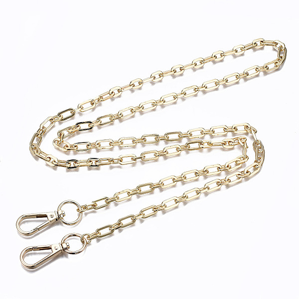 

PandaHall Bag Chains Straps, Iron Cable Link Chains, with Alloy Swivel Clasps, for Bag Replacement Accessories, Light Gold, 109.5x0.7cm Iron