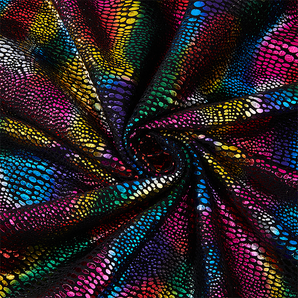 

PandaHall Polyester Bronzing Fabric, for DIY Crafting and Clothing Accessories, Colorful, 175x100x0.15cm Polyester Black