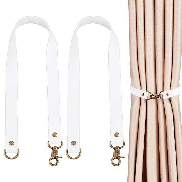 

PandaHall Gorgecraft Leather Curtain Tiebacks, Rod Holders, Hanging Decorations, with Alloy Findings, Flat, White, 500x20mm Leather Others...
