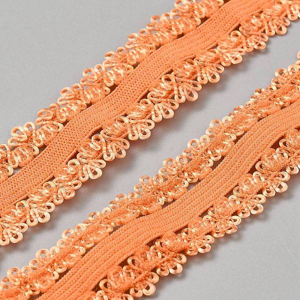 Ruban de dentelle à volants en polyester extensible de 2 mètre