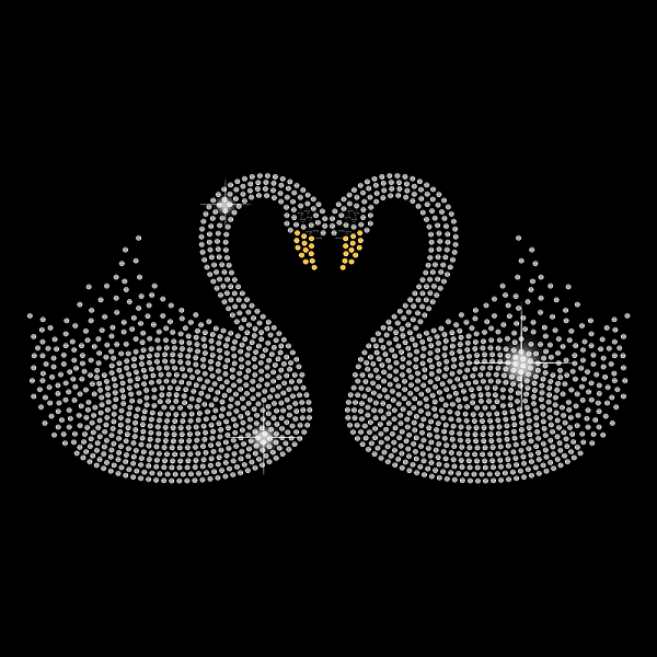

PandaHall Glass Hotfix Rhinestone, Iron on Appliques, Costume Accessories, for Clothes, Bags, Pants, Swan, 297x210mm Glass Rhinestone Swan