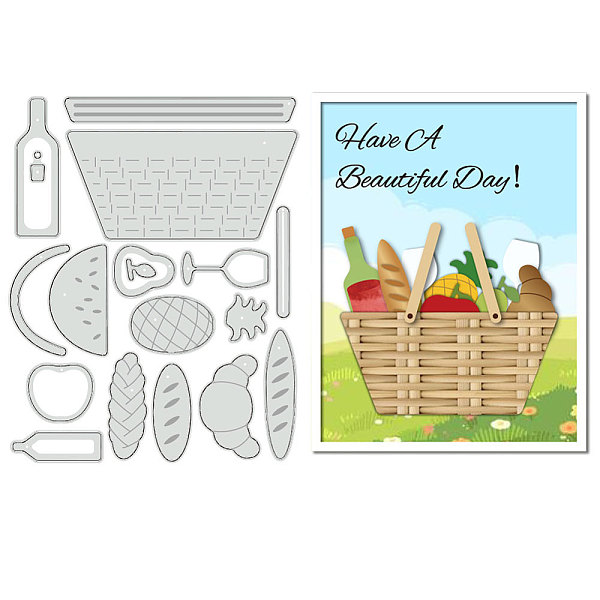 

PandaHall Picnic Basket Carbon Steel Cutting Dies Stencils, for DIY Scrapbooking, Photo Album, Decorative Embossing Paper Card, Stainless...