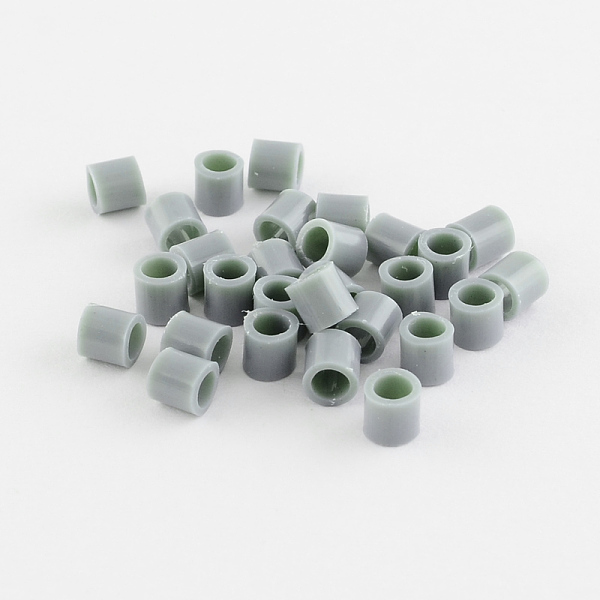 

PandaHall PE Fuse Beads, DIY Melty Beads, Tube, Gray, 5x5mm, Hole: 3mm, about 8000pcs/500g Plastic Tube Gray
