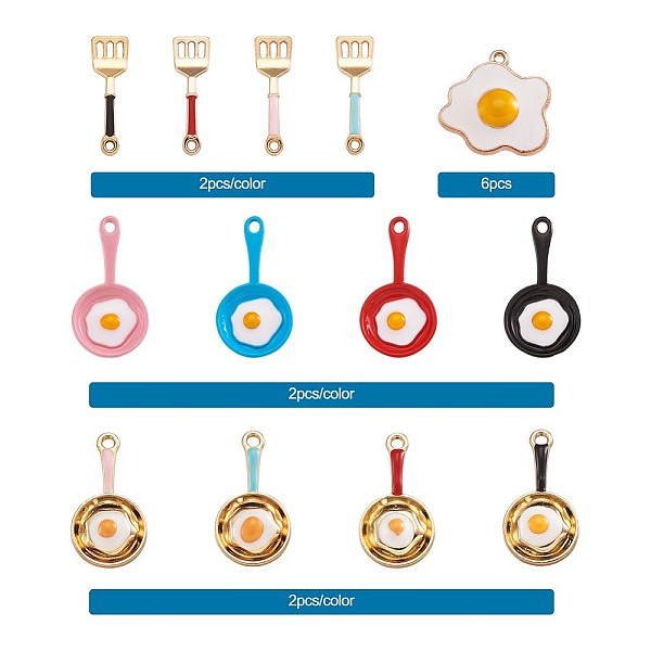 

PandaHall Alloy Enamel Pendants, Mixed Shapes, Mixed Color, 22~28x8~22mm, Hole: 1.4~2mm, 30pcs/box, Containers: 74x72x17mm Alloy+Enamel..., Multicolor