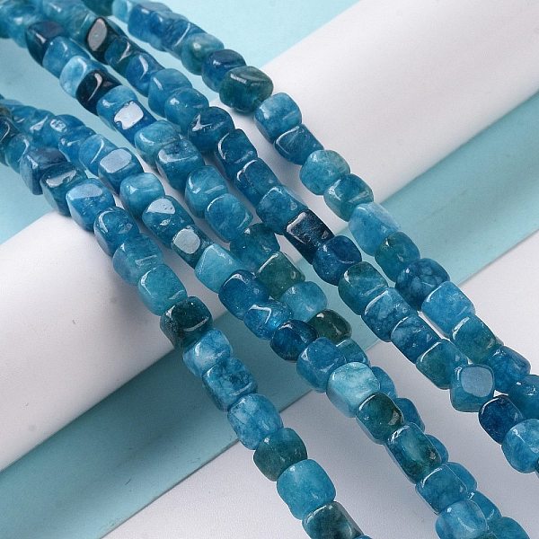 

PandaHall Natural Quartz Beads Strands, Dyed & Heated, Cube, Prussian Blue, 5~7x5~7x5~7mm, Hole: 0.8mm, about 66~71pcs/strand, 14.80~ 15.08...