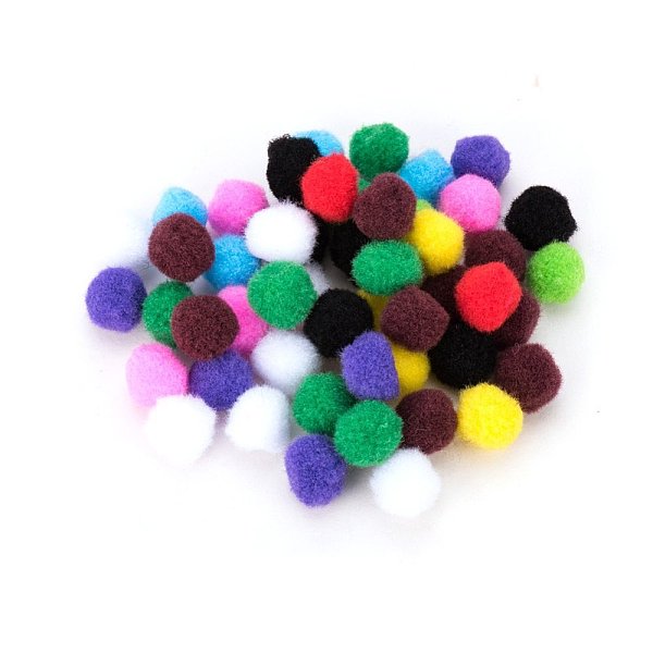 

PandaHall 20mm Multicolor Assorted Pom Poms Balls About 500pcs for DIY Doll Craft Party Decoration Wool Multicolor